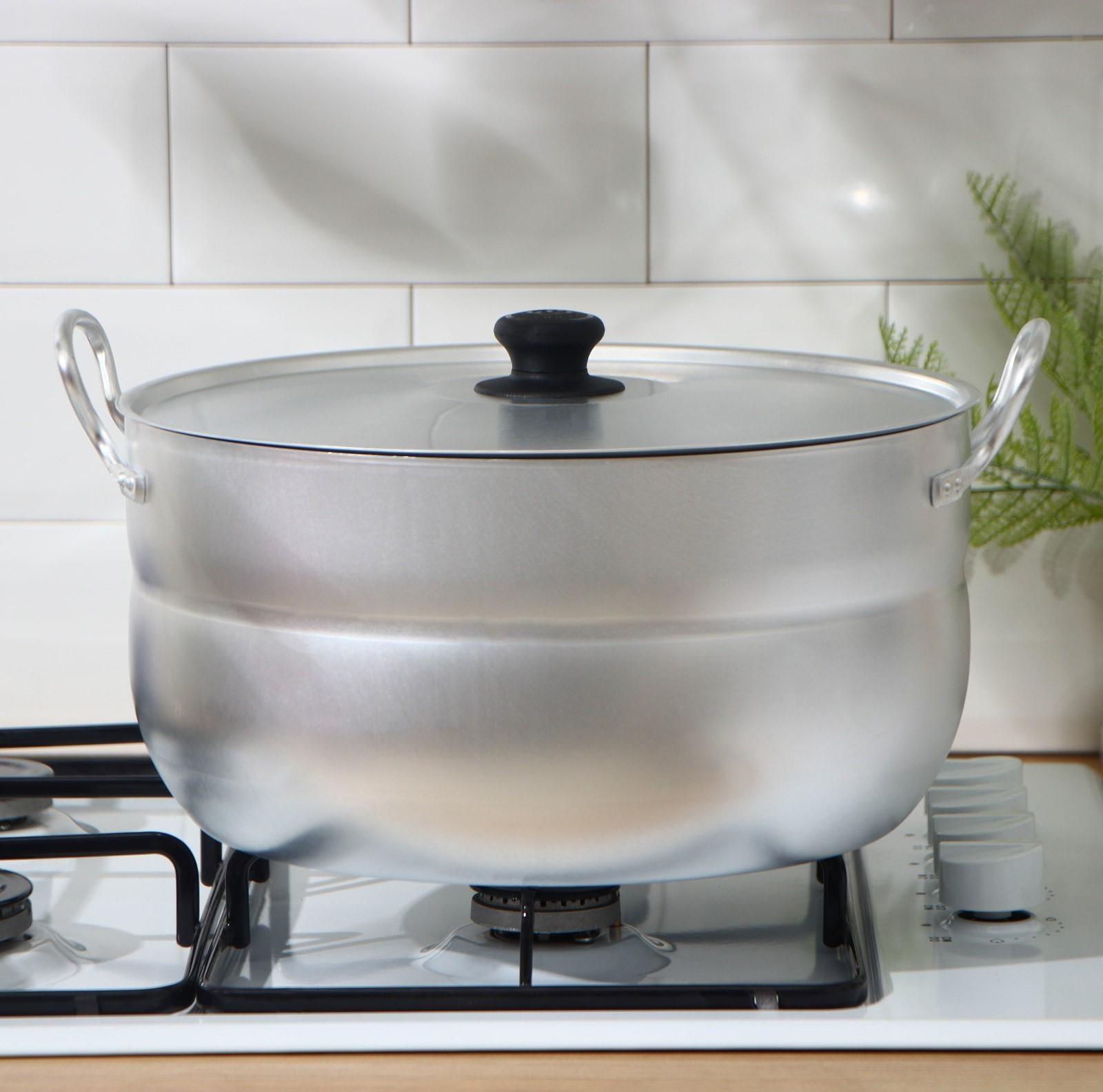 Кастрюля, 10 л, металлическая крышка, цвет серый