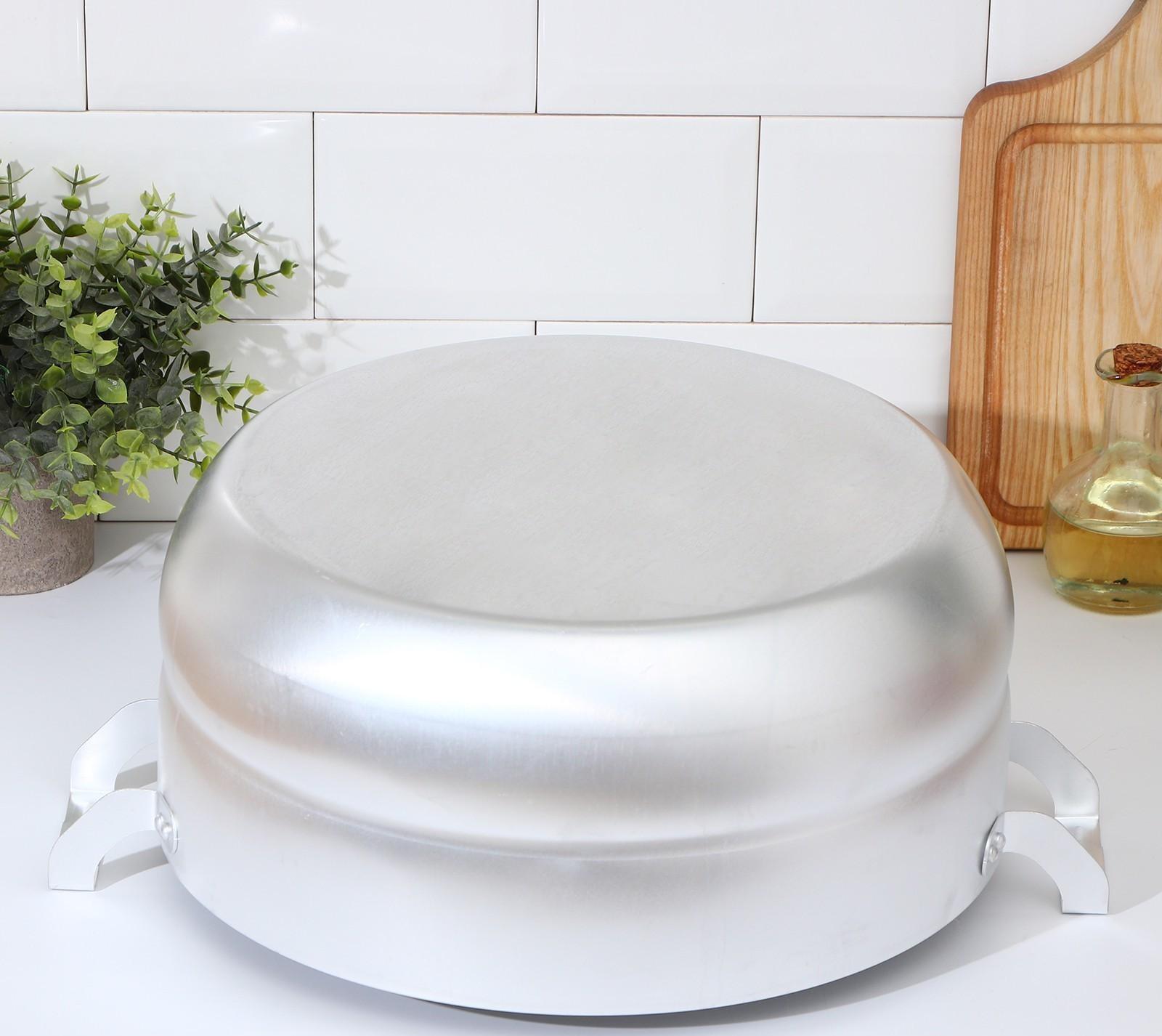 Манты-казан, 13 л, с 4 сетками, высота секции 5 см, металлическая крышка