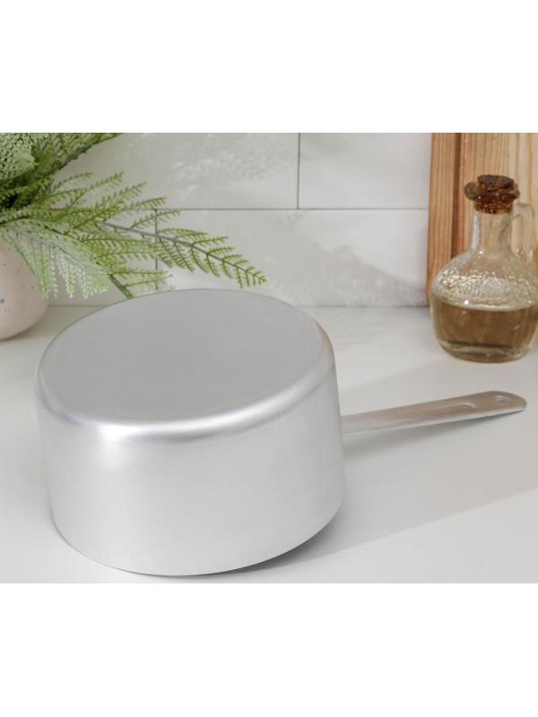 Кастрюля, 1,8 л, металлическая крышка, металлическая ручка, цвет серый