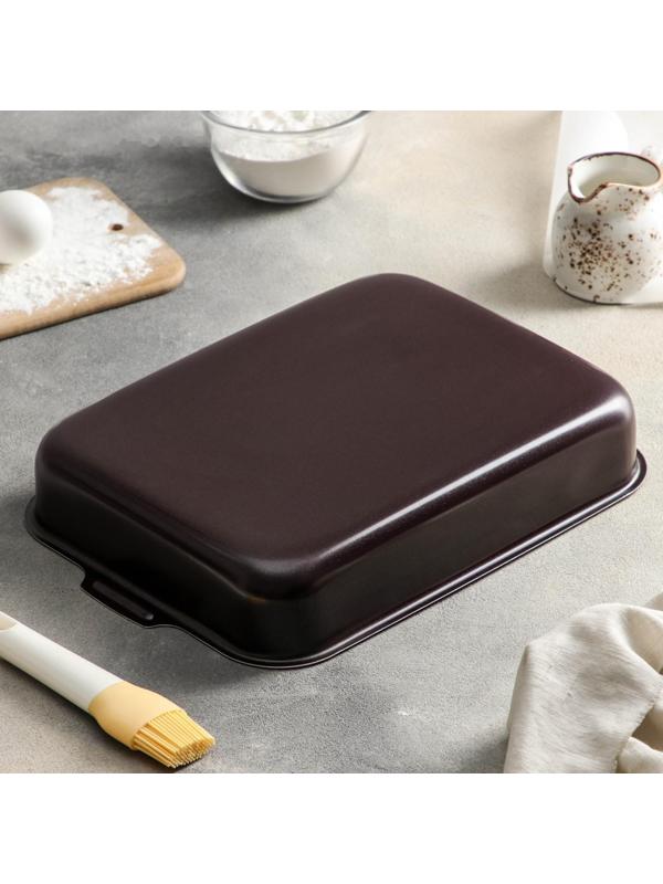 Противень «Хозяюшка», 23×30 см, антипригарное покрытие, цвет бордовый