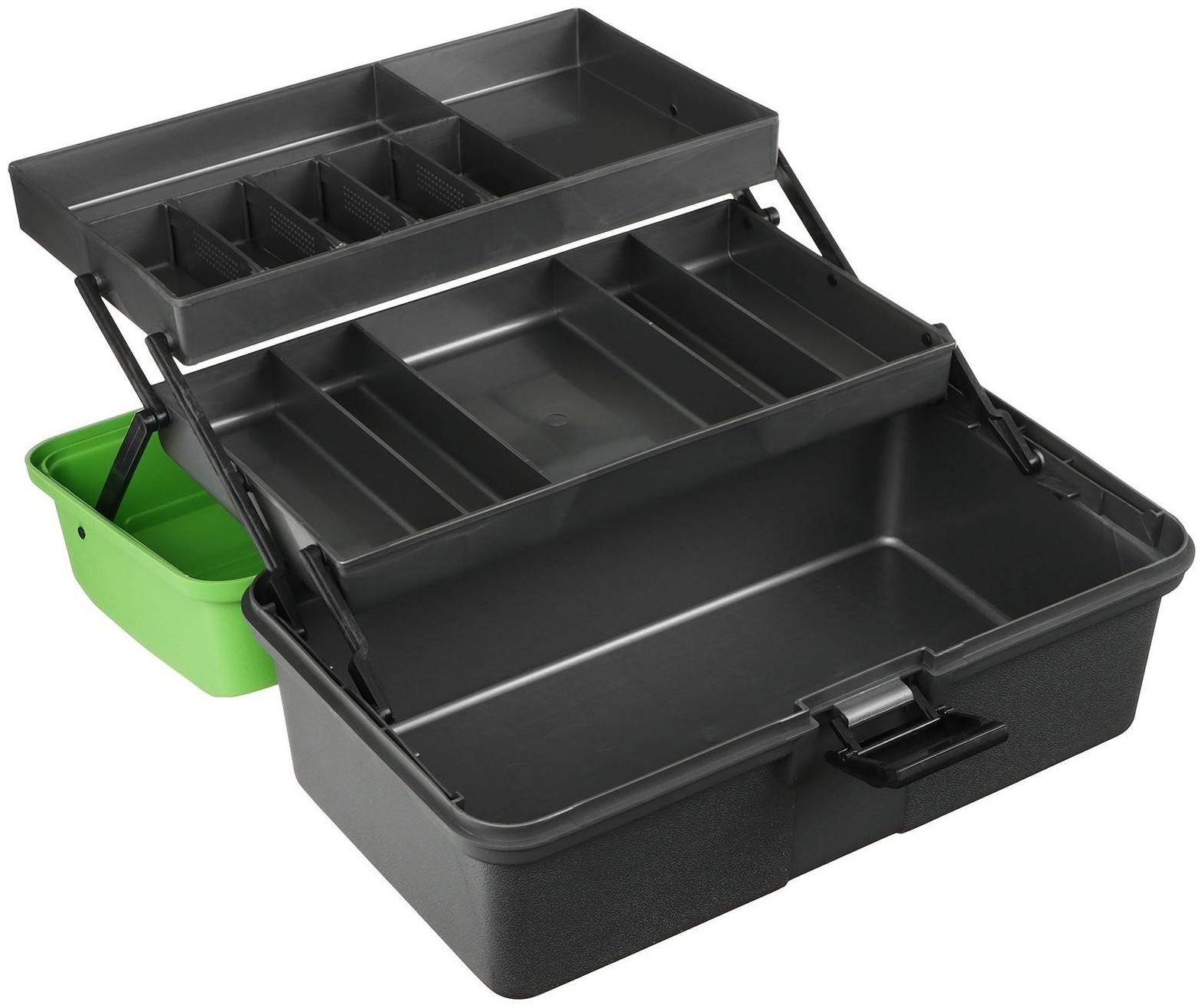 Ящик YUGANA двухполочный, цвет зеленый