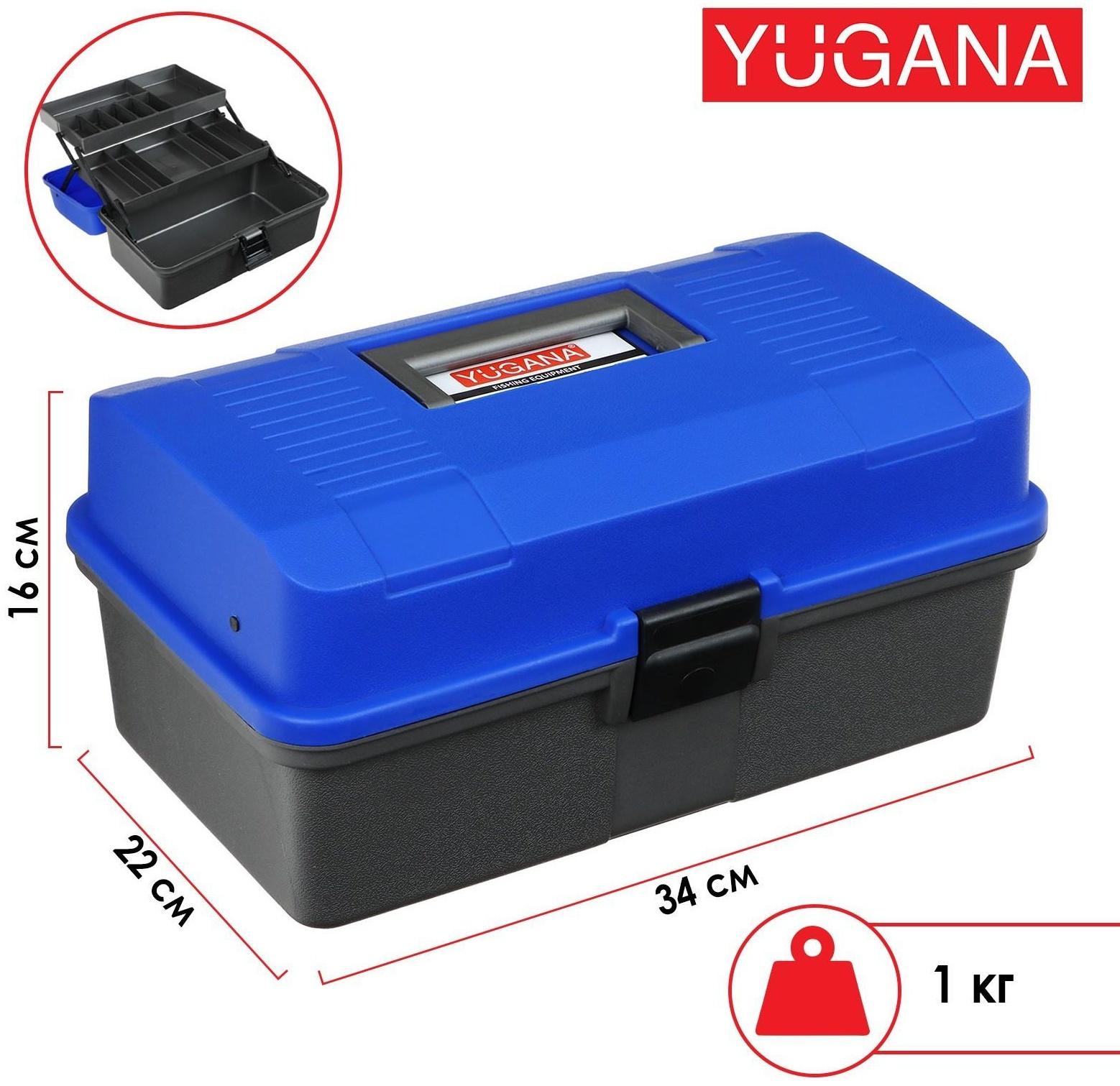 Ящик YUGANA двухполочный, цвет синий
