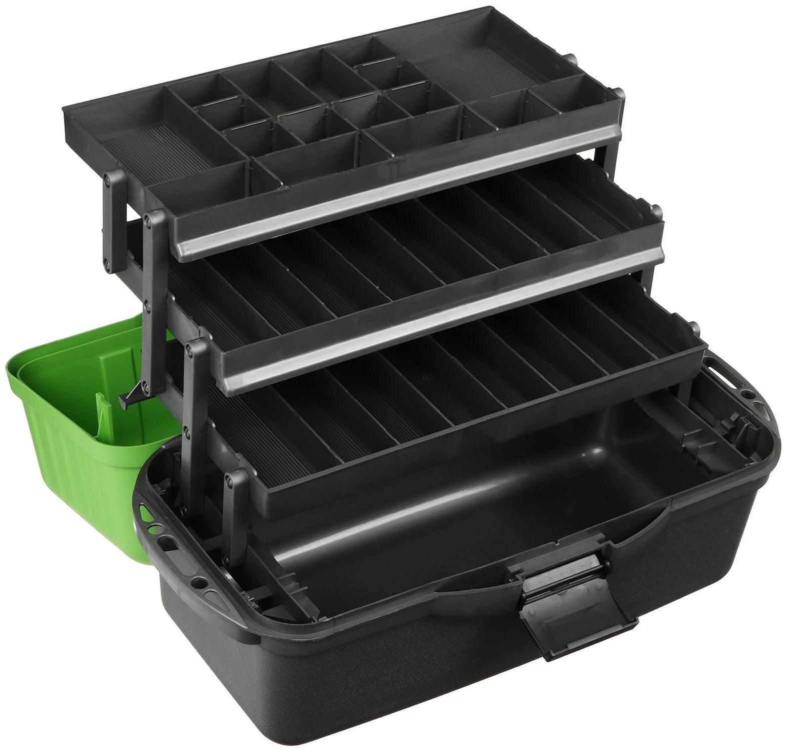 Ящик YUGANA трехполочный, цвет зеленый