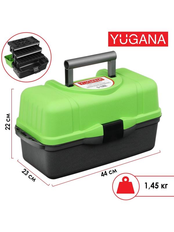 Ящик YUGANA трехполочный, цвет зеленый