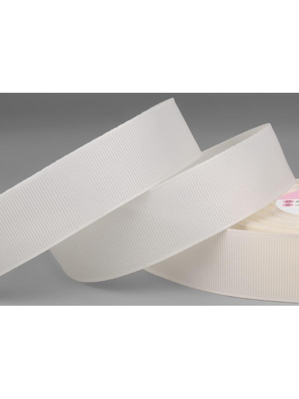 Лента репсовая, 25 мм, 23 ± 1 м, цвет молочный №08