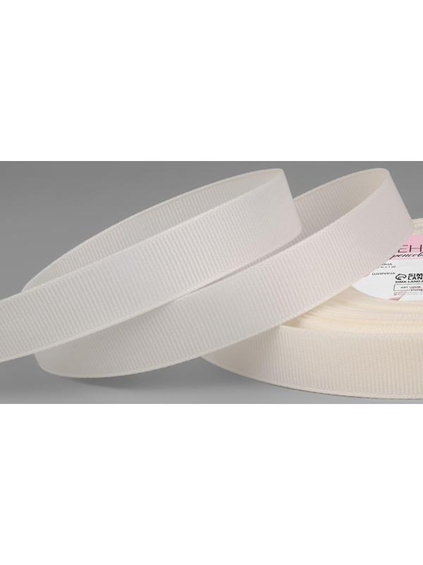 Лента репсовая, 15 мм, 23 ± 1 м, цвет молочный №08