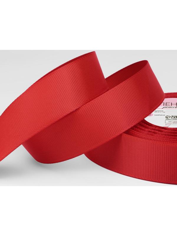 Лента репсовая, 25 мм, 23 ± 1 м, цвет красный №26