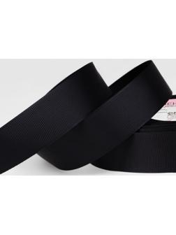 Лента репсовая, 25 мм, 23 ± 1 м, цвет чёрный №39