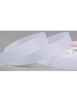 Лента репсовая, 15 мм, 23 ± 1 м, цвет белый №01