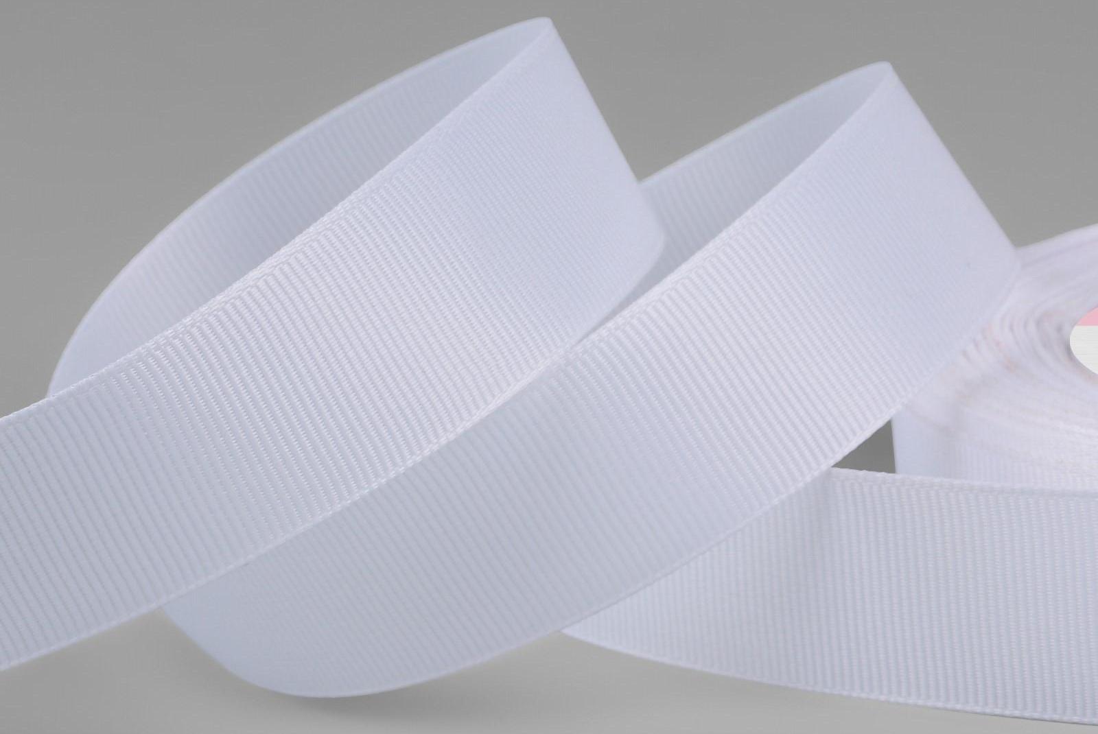 Лента репсовая, 25 мм, 23 ± 1 м, цвет белый №01