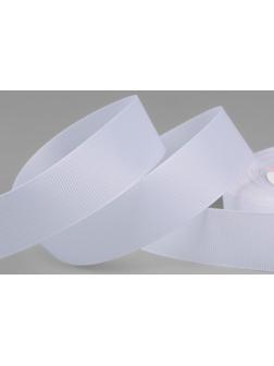 Лента репсовая, 25 мм, 23 ± 1 м, цвет белый №01