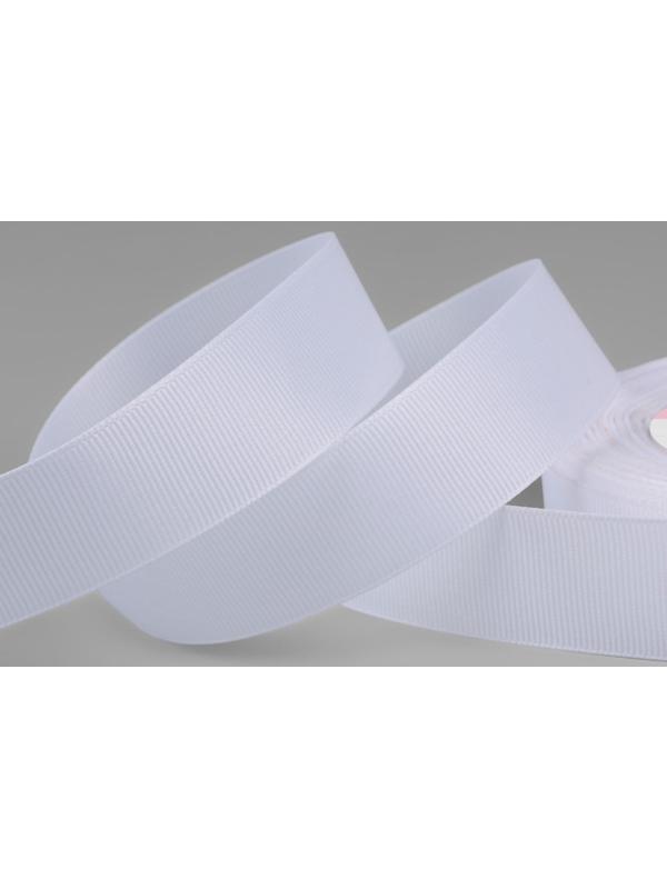 Лента репсовая, 25 мм, 23 ± 1 м, цвет белый №01