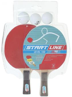 Набор для настольного тенниса, 2 ракетки Level 100, 3 мяча Club Select