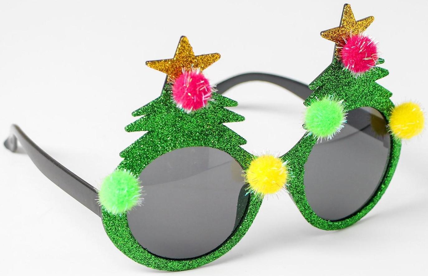 Карнавальные очки «Ёлочка», цвета МИКС