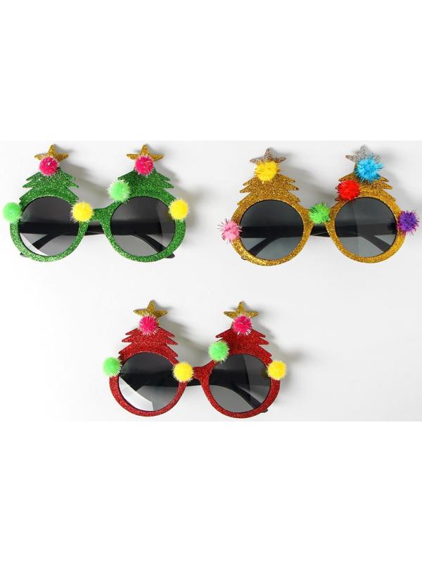 Карнавальные очки «Ёлочка», цвета МИКС