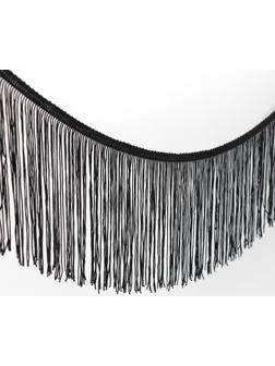 Тесьма декоративная «Бахрома», 15 см, 5 ± 0,5 м, цвет чёрный