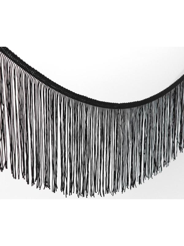 Тесьма декоративная «Бахрома», 15 см, 5 ± 0,5 м, цвет чёрный