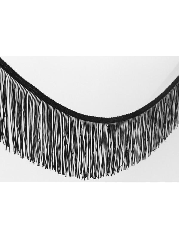 Тесьма декоративная «Бахрома», 10 см, 5 ± 0,5 м, цвет чёрный