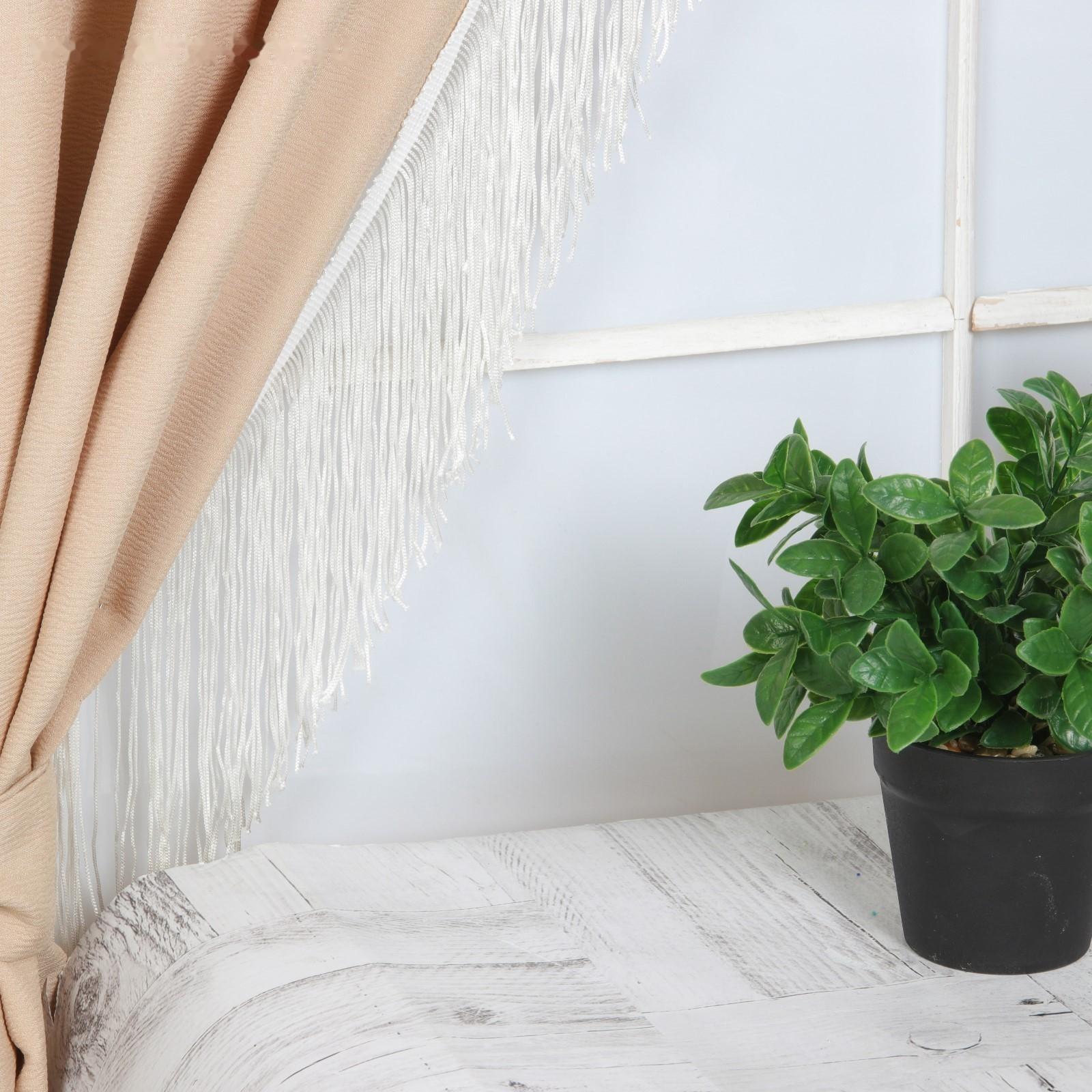 Тесьма декоративная «Бахрома», 15 см, 5 ± 0,5 м, цвет белый