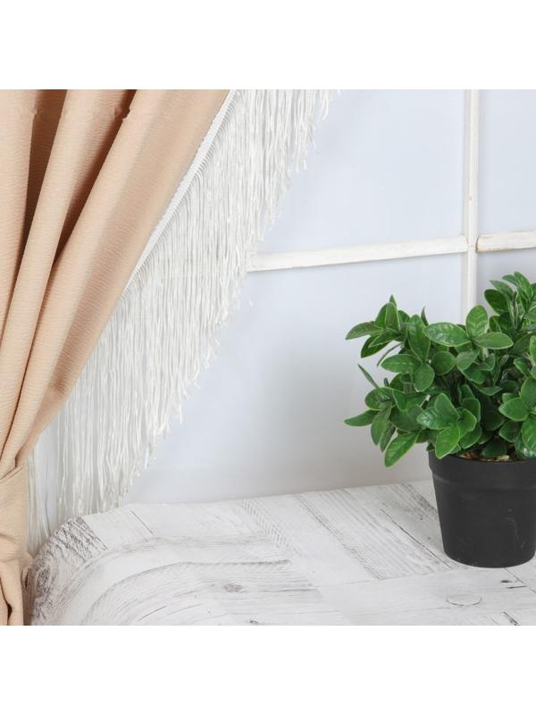 Тесьма декоративная «Бахрома», 15 см, 5 ± 0,5 м, цвет белый