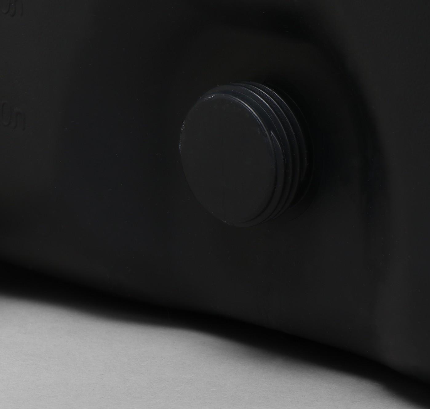 Бак для душа, 100 л, с крышкой, с резьбой под кран, чёрный