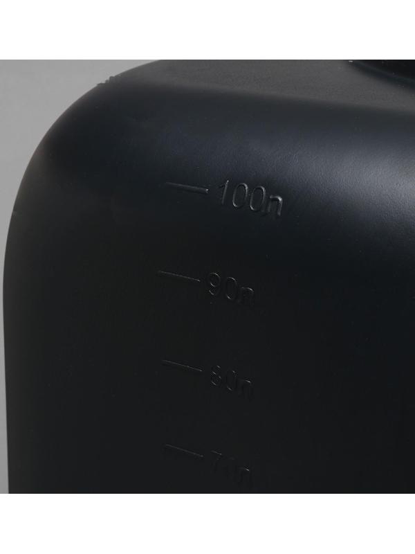 Бак для душа, 100 л, с крышкой, с резьбой под кран, чёрный