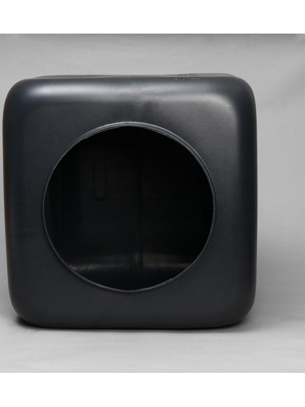 Бак для душа, 100 л, с крышкой, с резьбой под кран, чёрный