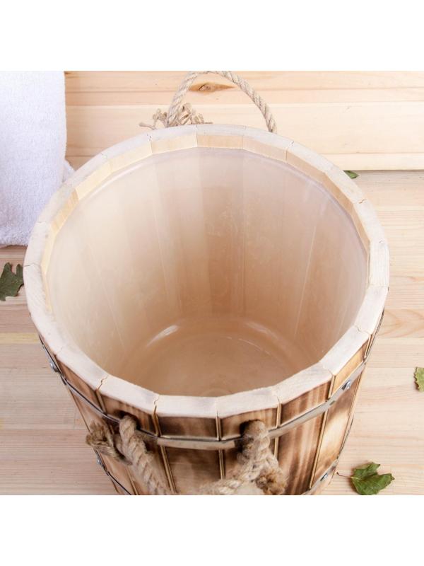 Запарник из липы, 9л, пластиковая вставка, Термо, 