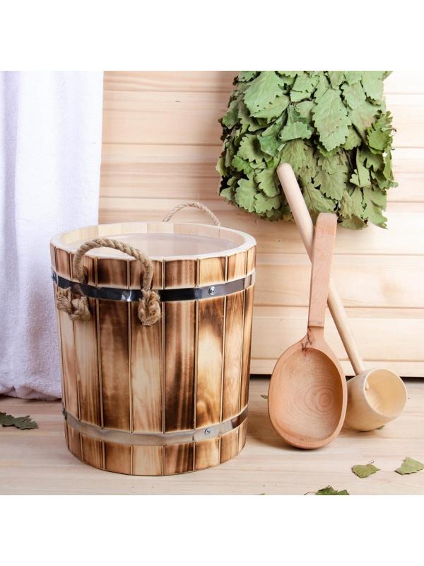 Запарник из липы, 9л, пластиковая вставка, Термо, 
