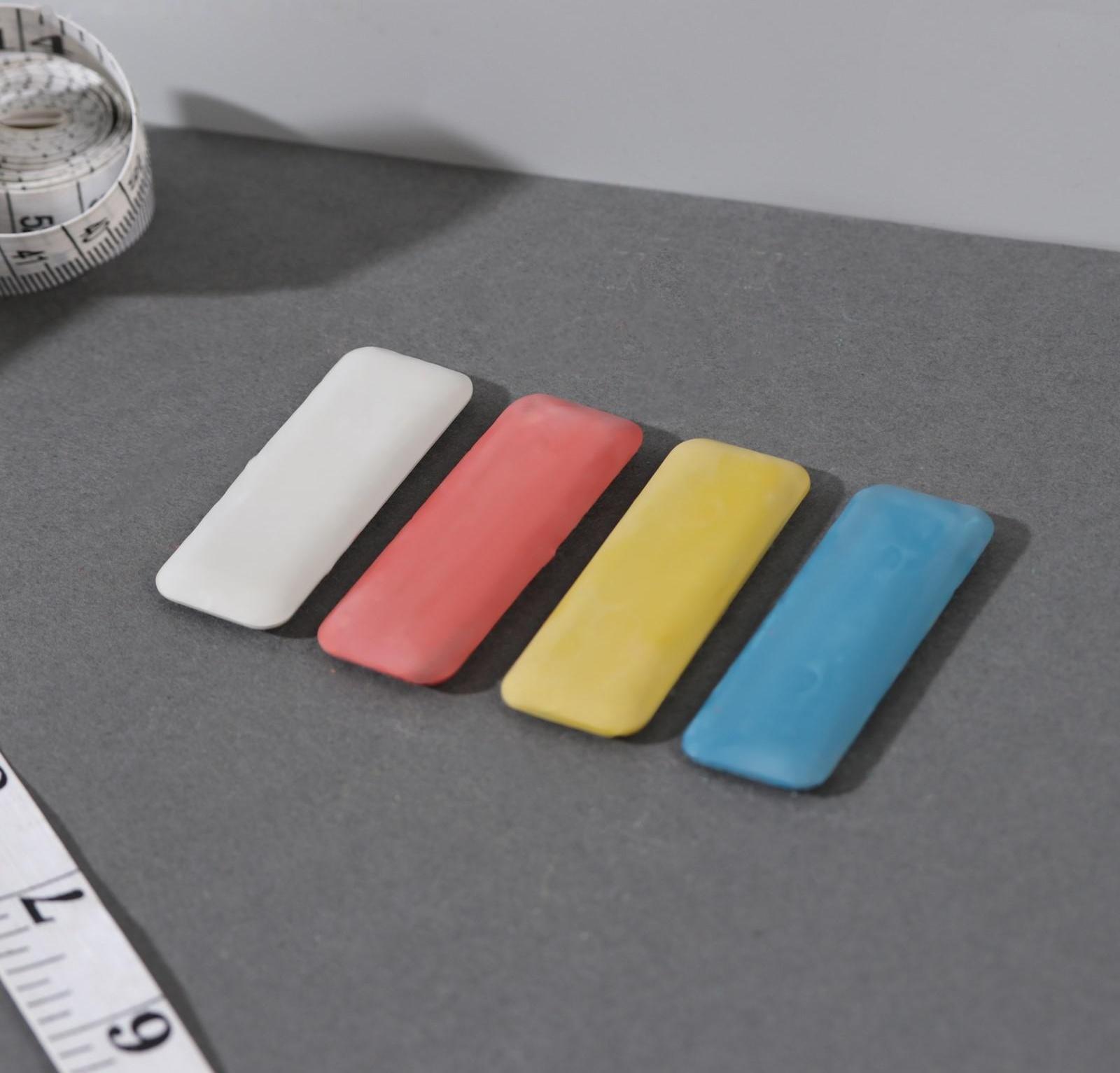 Мел портновский, восковой, 4 шт, цвет разноцветный