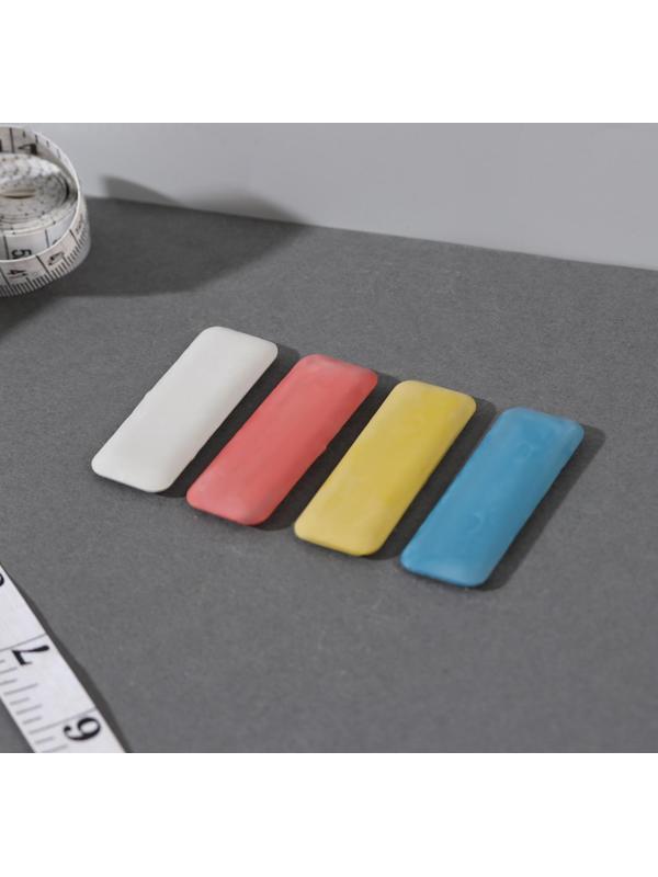 Мел портновский, восковой, 4 шт, цвет разноцветный