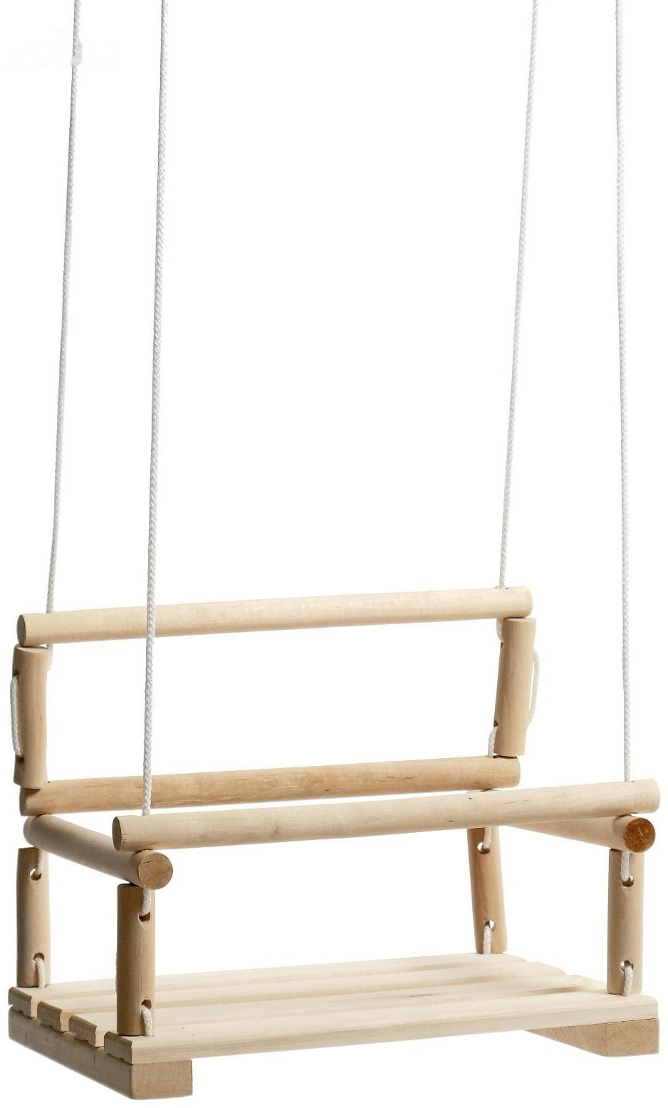 Подвесное кресло деревянное, сиденье 30×40см