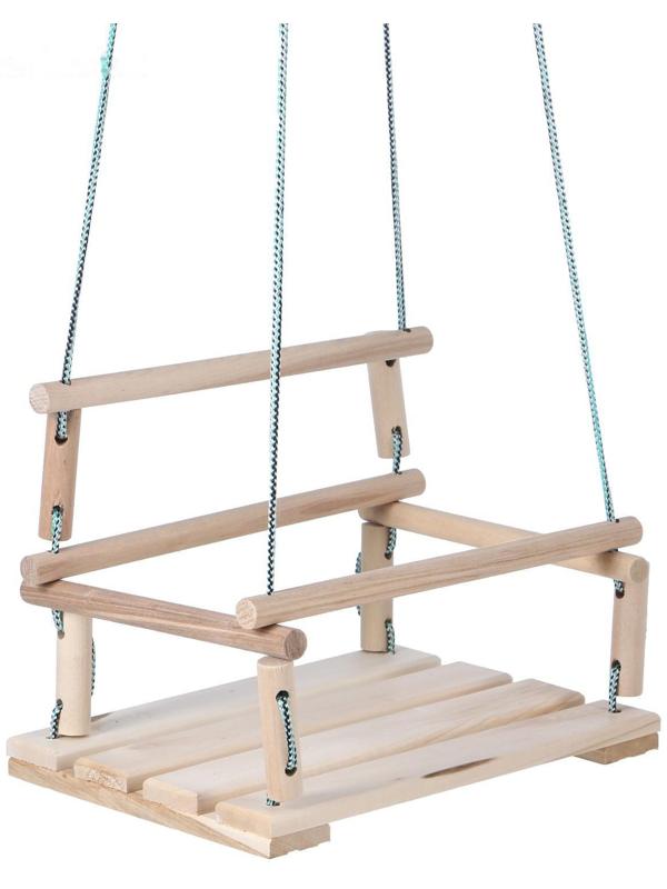 Подвесное кресло деревянное, сиденье 30×40см