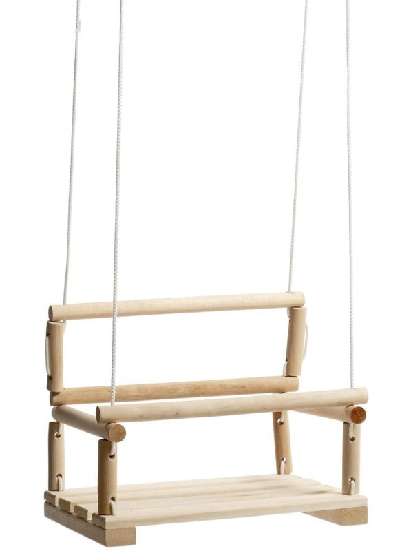 Подвесное кресло деревянное, сиденье 30×40см