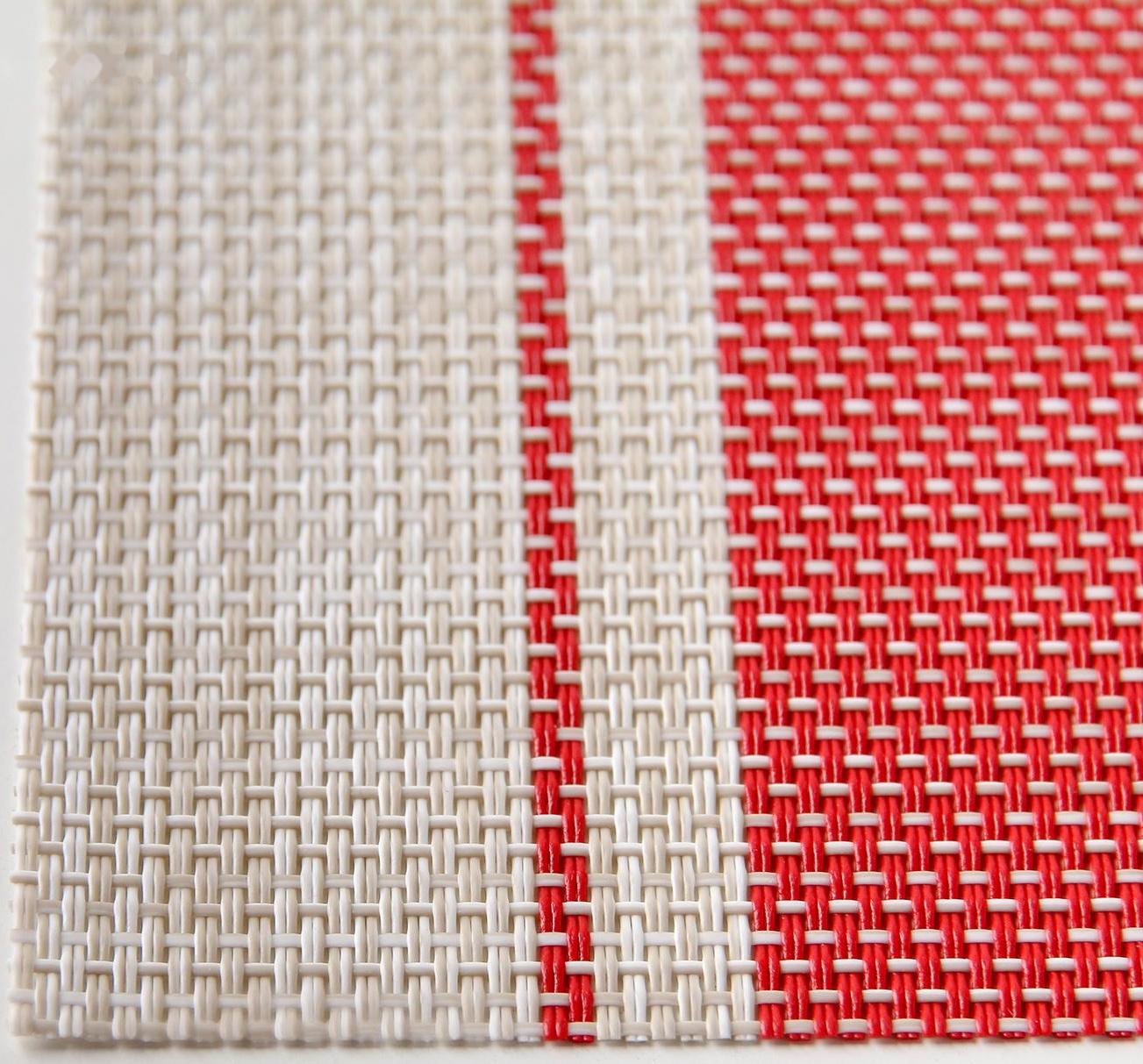 Салфетка сервировочная на стол «Две полосы», 45×30 см, цвет красный