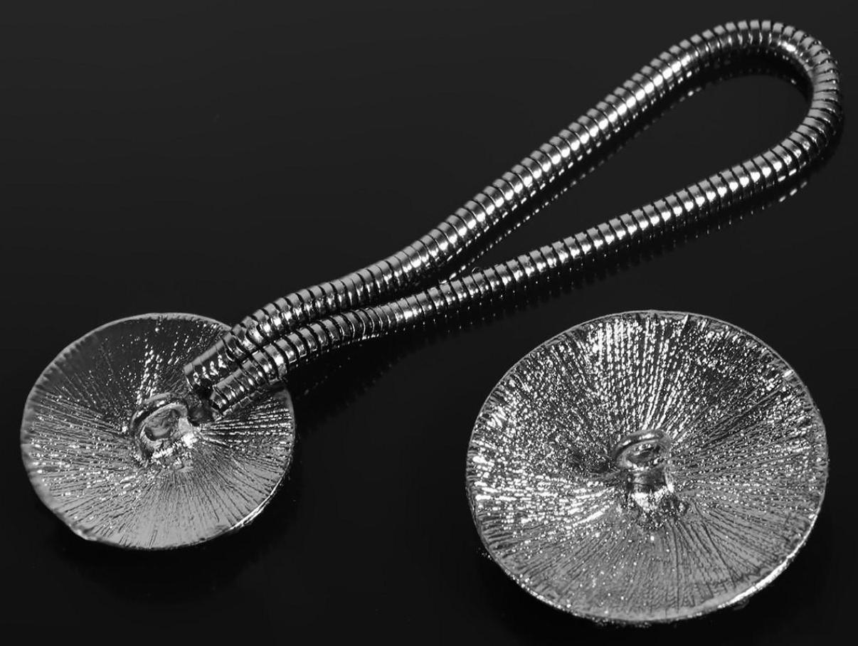 Декоративная застёжка, d = 2,5/3 см, цвет чёрный