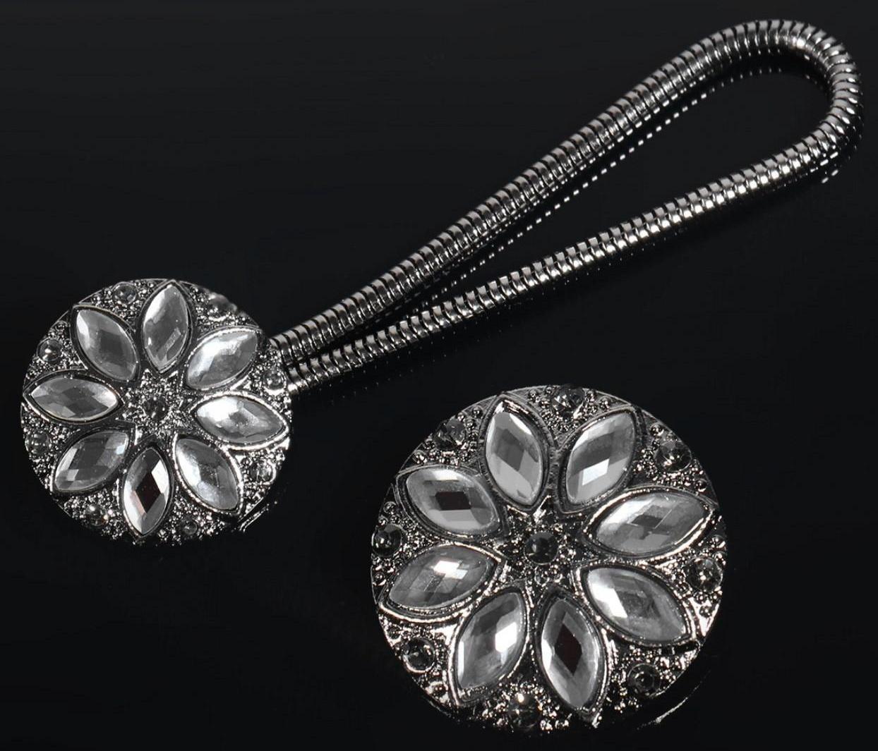 Декоративная застёжка, d = 2,5/3 см, цвет чёрный