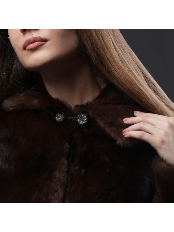 Декоративная застёжка, d = 2,5/3 см, цвет чёрный