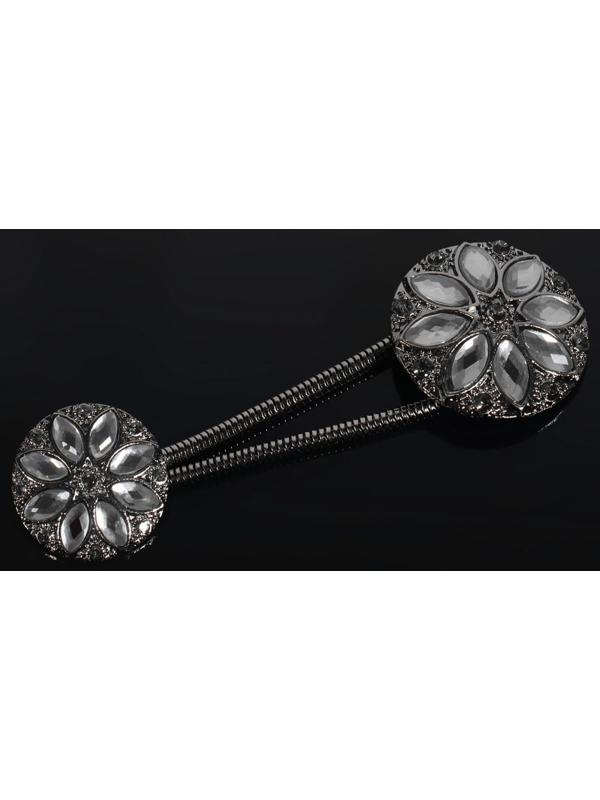 Декоративная застёжка, d = 2,5/3 см, цвет чёрный