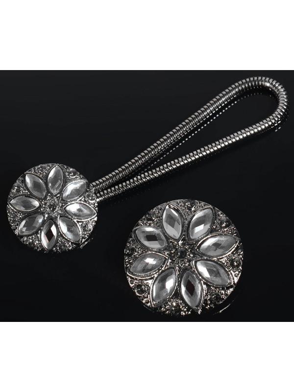 Декоративная застёжка, d = 2,5/3 см, цвет чёрный