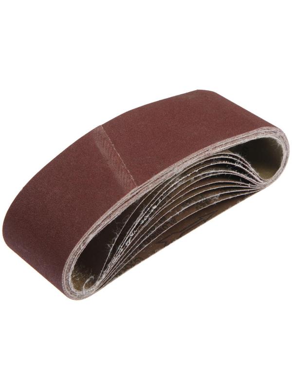 Лента абразивная бесконечная ТУНДРА, на тканевой основе, 75 х 533 мм, Р120, 10 шт.