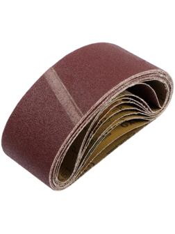 Лента абразивная бесконечная ТУНДРА, на тканевой основе, 75 х 457 мм, Р80, 10 шт.