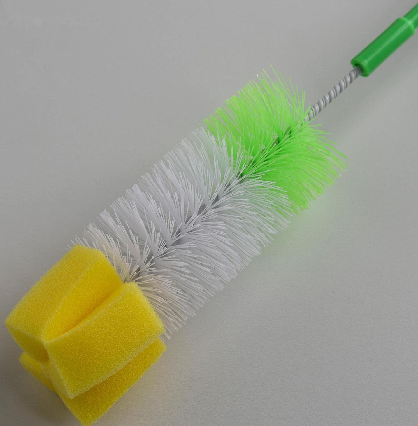 Ёршик для посуды с губкой, 5×34 см, цвет МИКС