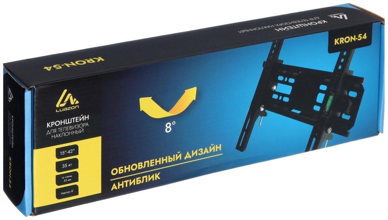 Кронштейн LuazON KrON-54, для ТВ, наклонный, 15-42