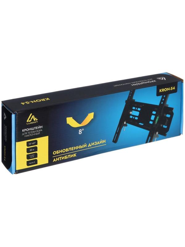 Кронштейн LuazON KrON-54, для ТВ, наклонный, 15-42