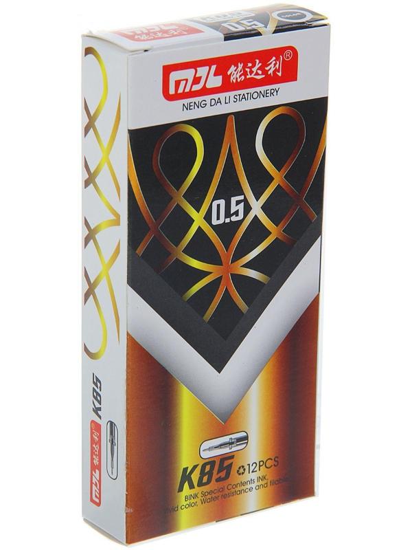 Ручка гелевая 0.5 мм, чёрный, корпус с узором, игольчатый пишущий узел