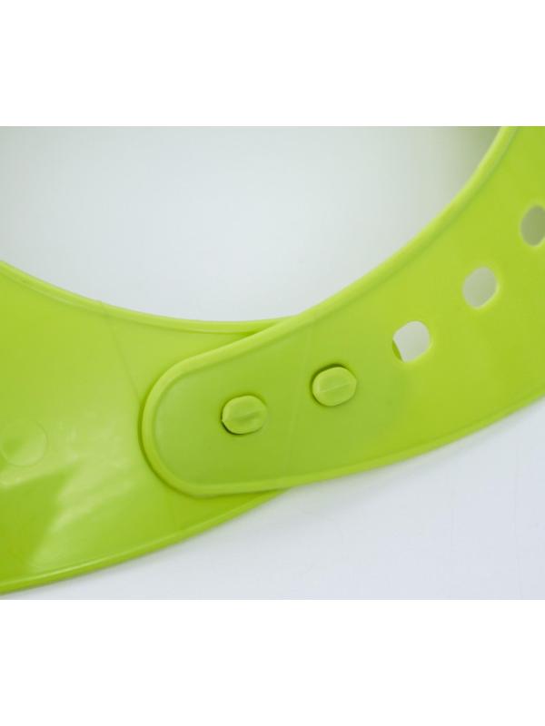 Нагрудник для кормления/слюнявчик непромакаемый с карманом, пластиковый, цвет зелёный