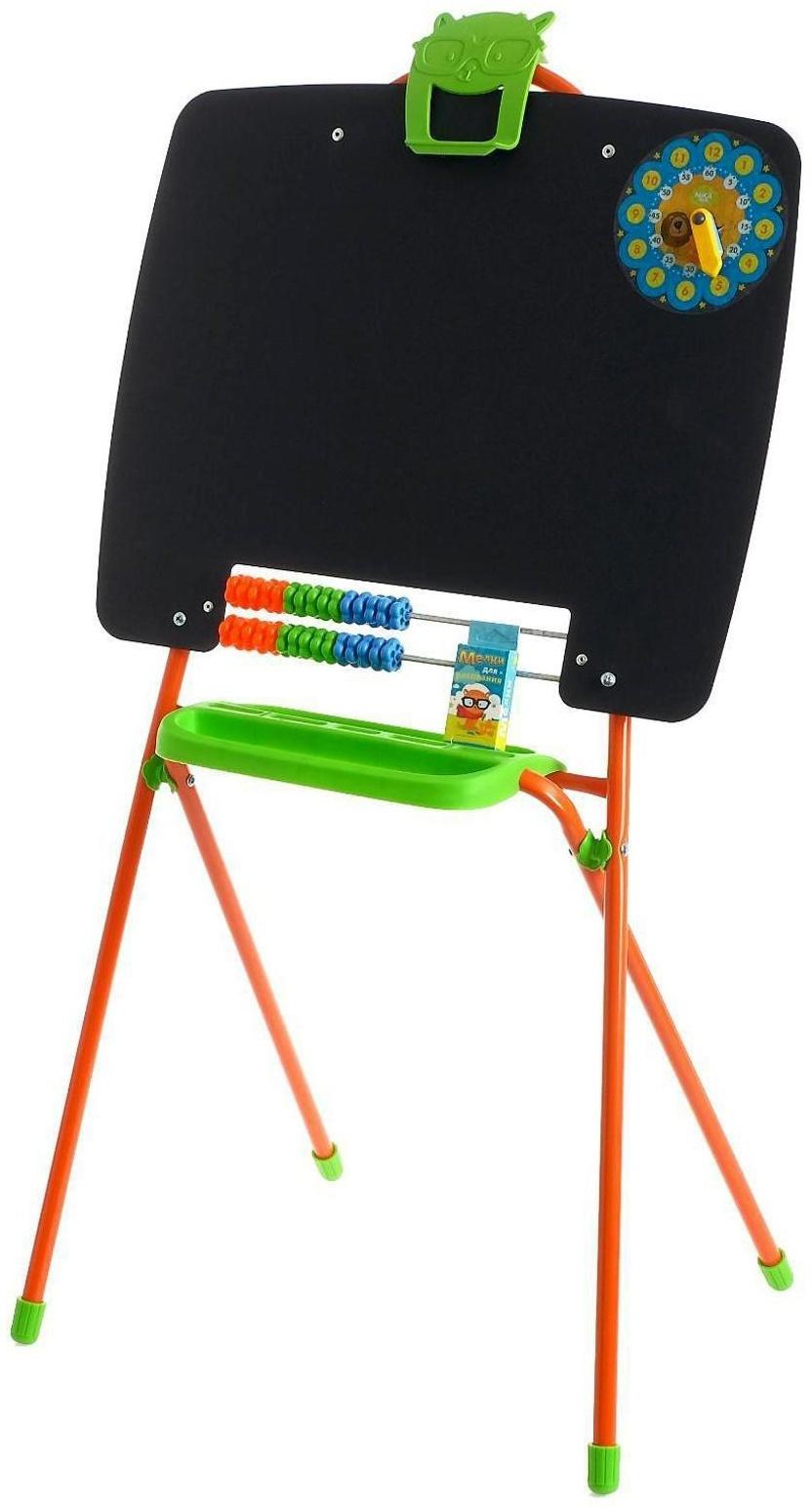 Мольберт односторонний, размер 355 × 530 × 965 мм, цвет оранжевый