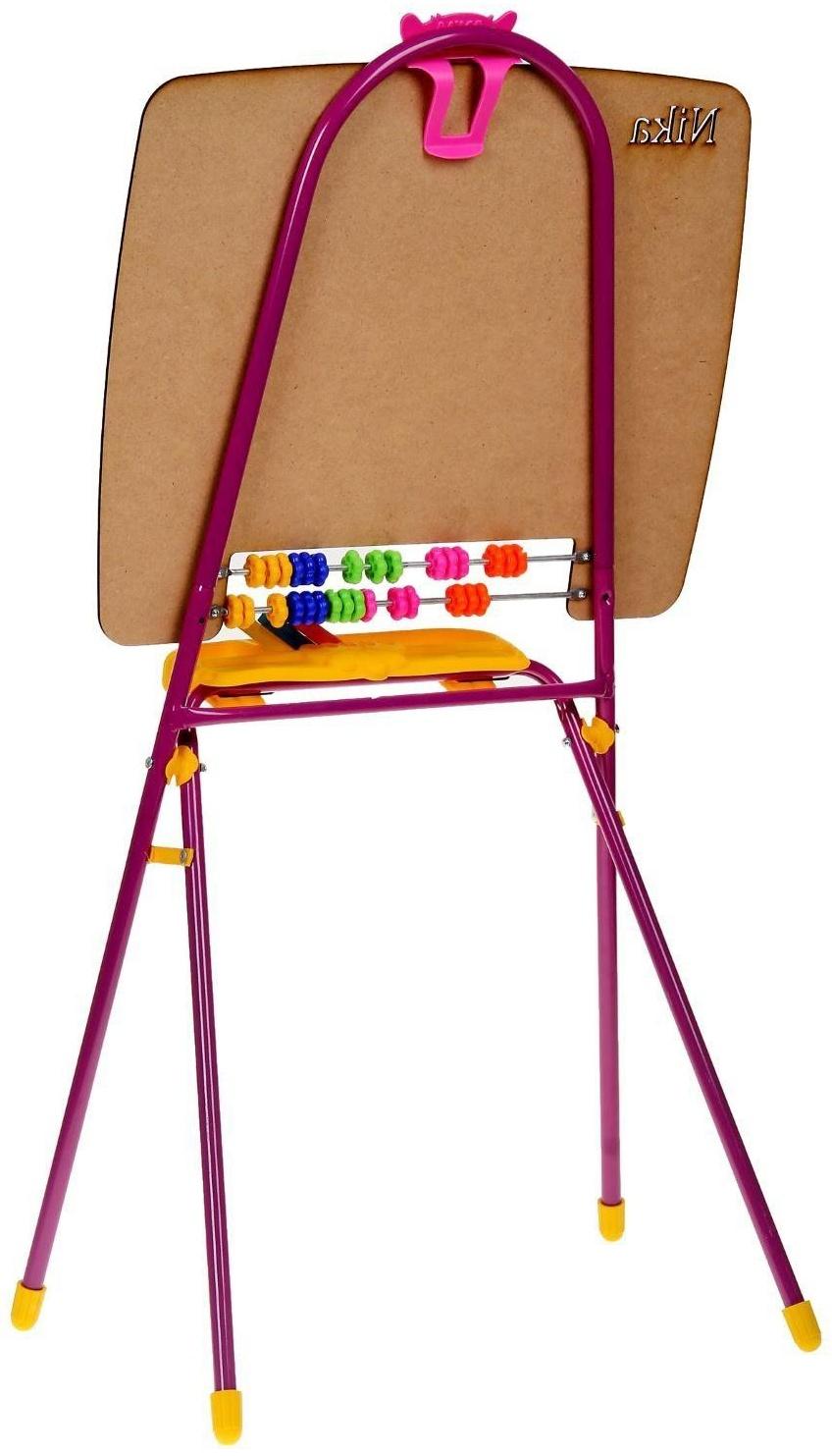 Мольберт детский, односторонний, размер 355 × 530 × 965 мм, цвет сиреневый