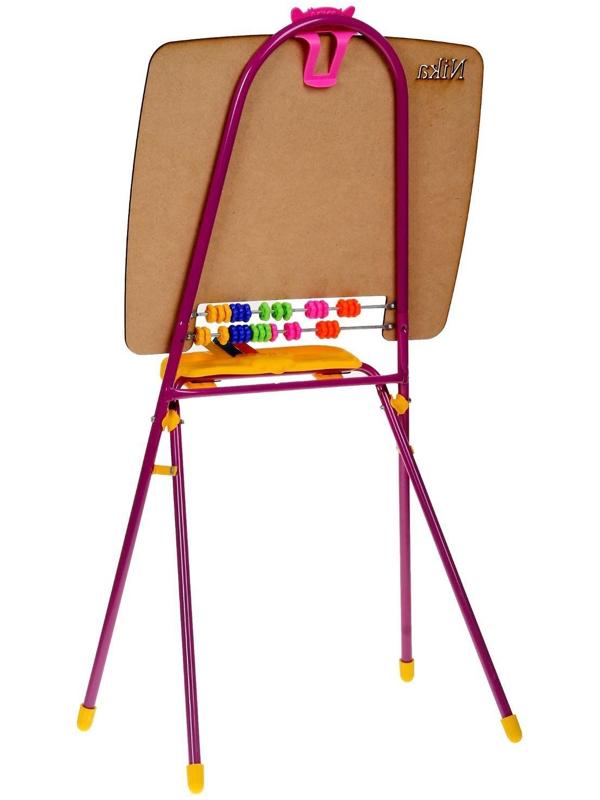 Мольберт детский, односторонний, размер 355 × 530 × 965 мм, цвет сиреневый